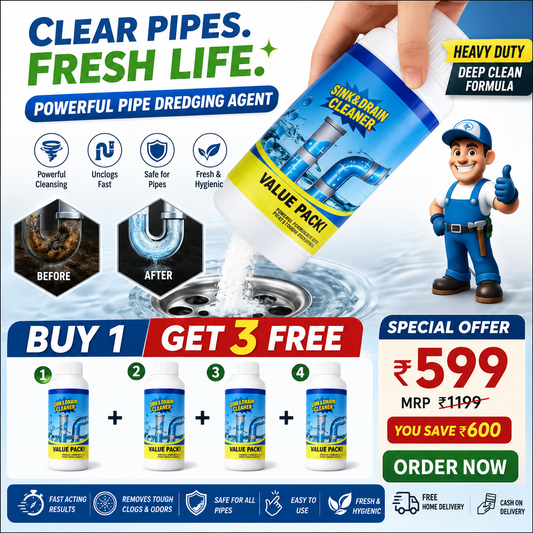 Powerful Drain & Sink Cleaner | Buy 1 Get 3 FREE 🔥