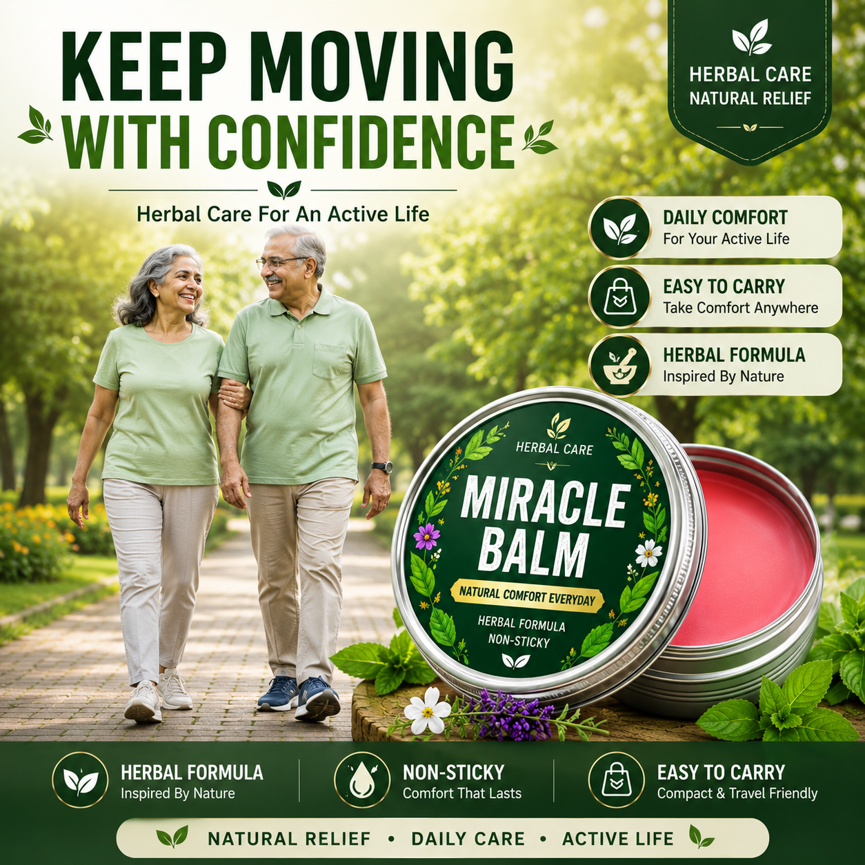 Instant Pain Relief Herbal Miracle Balm - Buy 1 Get 1 Free